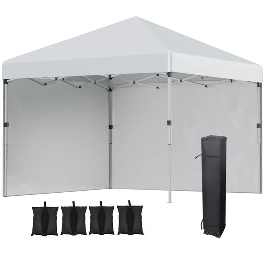 Outsunny Faltpavillon höhenverstellbar UV30+ mit Seitenwänden 1