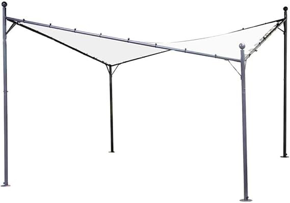 Siena Garden Berlino Ersatzdach 261633 – Pavillondach 4 x 4 m, Polyester, wasserdicht & UV-beständig, Weiß