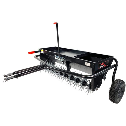 Brinly AS2 40BH P Kombination Aerifizierer Streuwagen(Flat Black Spreader + Dethatcher DT-402BH-A/Spreader+DethatcherDT-402BH-A)