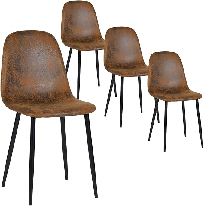 FurnitureR Set of 4 Faux Suede Dining Chairs – Produktbeschreibung:
