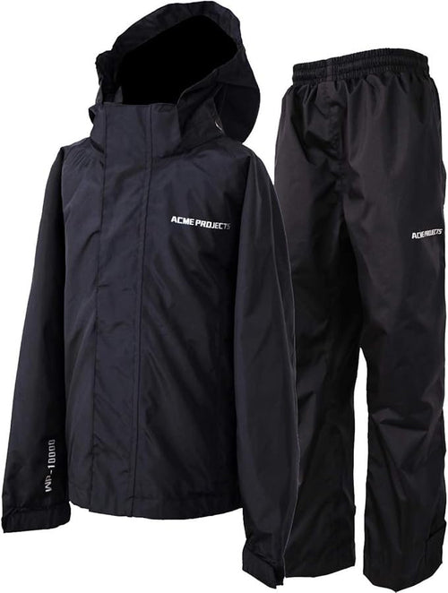 Acme Projects Regenanzug 2-teilig – 100% wasserdichte & atmungsaktive Regenjacke und Regenhose, 10.000 mm / 3000 g, versiegelte Nähte, YKK-Reißverschluss