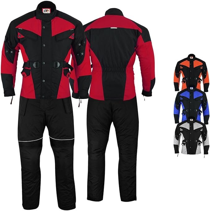 German Wear 2-teiliges Motorrad-Kombi-Set – Cordura Textil Motorradjacke & Motorradhose, robust & wetterfest