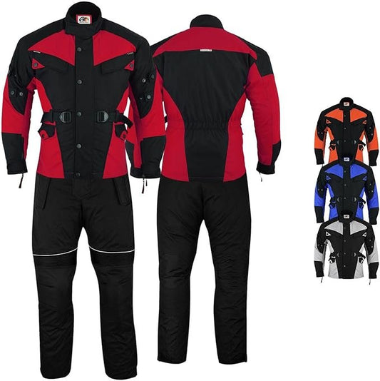 German Wear 2-teiliges Motorrad-Kombi-Set – Cordura Textil Motorradjacke & Motorradhose, robust & wetterfest