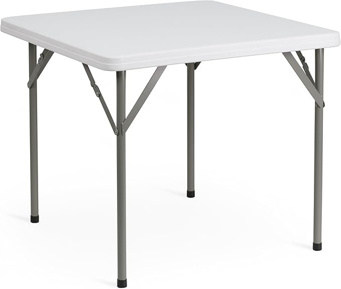 Flash Furniture 34″ Square Granite White Plastic Folding Table (87 x 87 x 75 cm) – Produktbeschreibung: