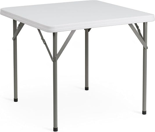 Flash Furniture 34″ Square Granite White Plastic Folding Table (87 x 87 x 75 cm) – Produktbeschreibung: