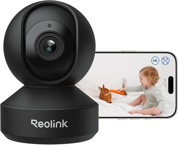Reolink E1 Zoom 4K PTZ WLAN-Überwachungskamera – Innenkamera mit 3× optischem Zoom, Wi-Fi 6 (2,4/5 GHz), intelligenter Erkennung, Baby- & Haustierkamera (Schwarz)