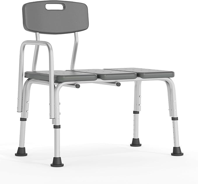 Flash Furniture HERCULES Series Grey Bath & Shower Transfer Bench with Back & Side Arm – Produktbeschreibung: