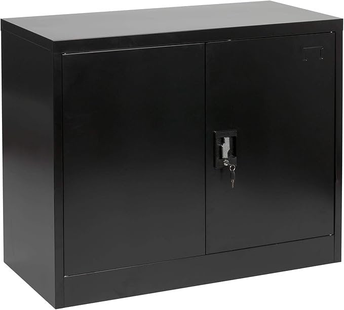 MMT Furniture Designs Black Steel 2 Door Storage Cabinet with Lock (900mm) – Produktbeschreibung: