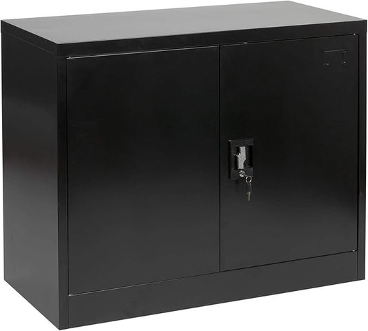 MMT Furniture Designs Black Steel 2 Door Storage Cabinet with Lock (900mm) – Produktbeschreibung: