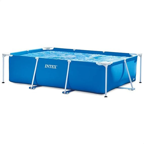 Intex Metal Frame Junior Rechteckiger Tubular Pool 2,60 x 1,60 x 0,65 m – Aufstellpool für Kinder und Garten