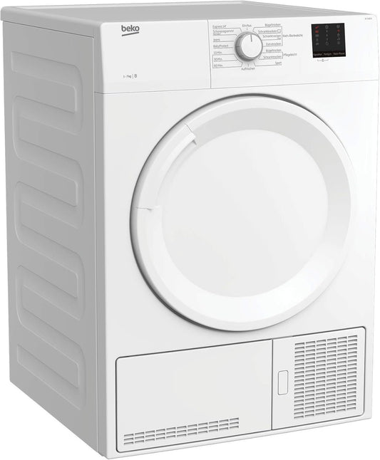 Beko DC 7130 N b100 Kondenstrockner, 7 kg, Elektronische Feuchtemessung, Automatischer Knitterschutz, AquaWave-Schontrommel, 15 Programme, Express