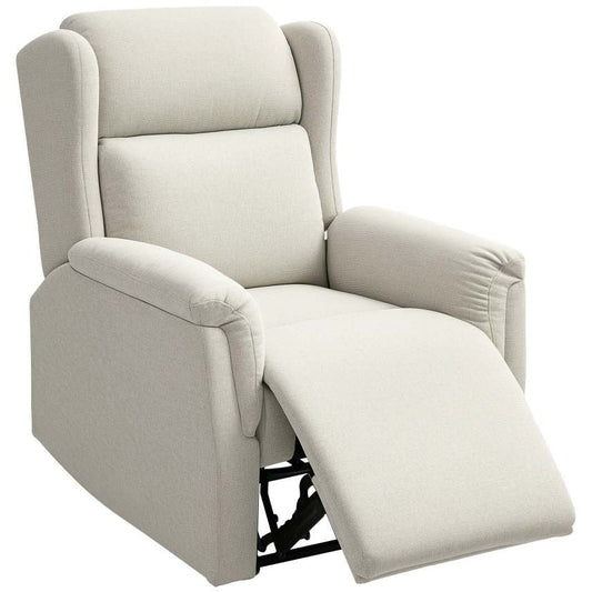 HOMCOM Fernsehsessel Liegesessel 160° verstellbar Taschenfederkern Beige