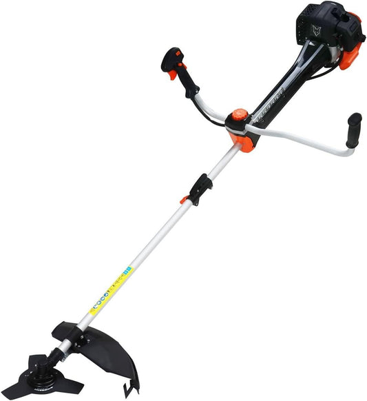 FUXTEC Profi Benzin Motorsense FX-PS162 – Profisense mit 62ccm, Faden und Komfort-Tragegurt – Rasentrimmer mit Antivibrationssystem – 2-Takt Freischneider Fadenspule