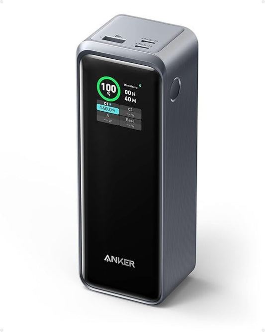 Anker Prime Powerbank 27.650 mAh – 250 W Tragbarer Schnelllade-Akku mit 3 Anschlüssen (99,54 Wh), für MacBook Pro/Air, iPhone 16/15/14/13, Samsung & AirPods