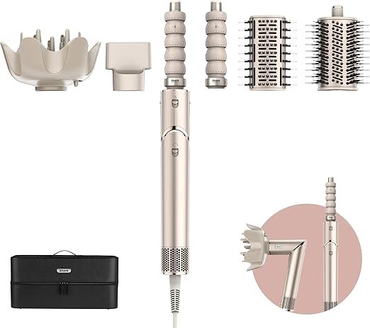 Shark Warmluft-Styler Multi-Styling-Gerät – Automatische Lockenaufsätze, Bürsten & Konzentrator, Hitzeschonendes Styling, Für alle Haartypen