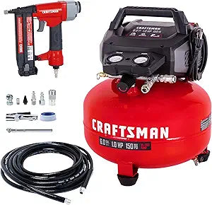 CRAFTSMAN 6 Gallon Pancake Air Compressor mit 18GA Brad Nailer – Produktbeschreibung: