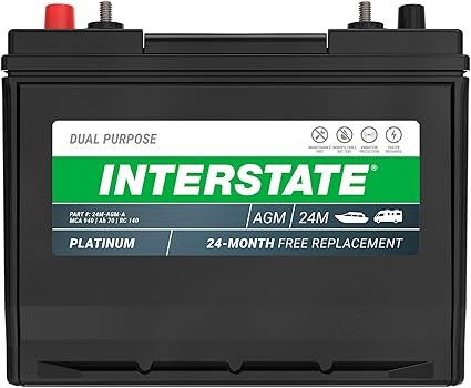 Interstate Batteries 24M-AGM Marine/RV Battery (12V 70Ah, 750CCA) – Produktbeschreibung: