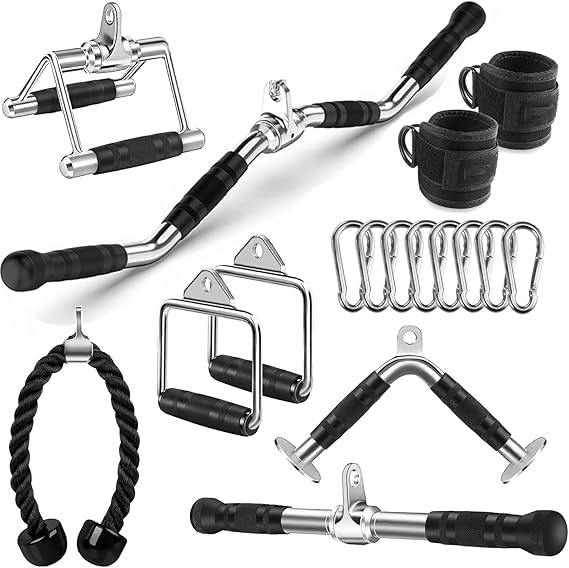 Kabelzug-Aufsatz für Home Gym – Lat Pulldown Zubehör & Trizeps Pushdown Griff für Krafttraining und Fitnessgeräte