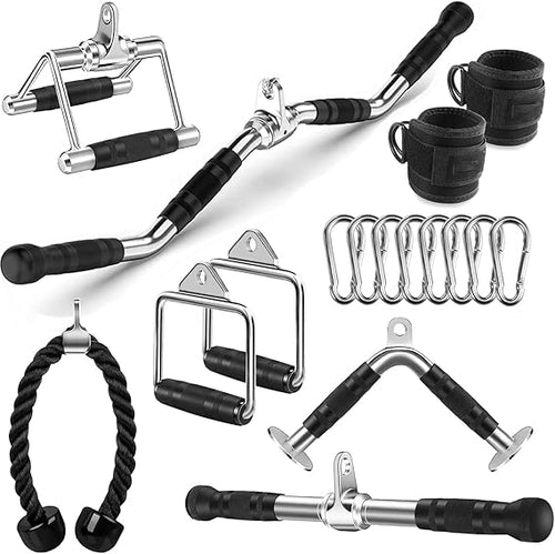 Kabelzug-Aufsatz für Home Gym – Lat Pulldown Zubehör & Trizeps Pushdown Griff für Krafttraining und Fitnessgeräte