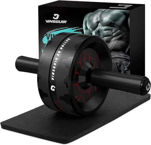 VINSGUIR Bauchtrainer Rad – Ab Roller mit Knieschutzmatte für Bauch-, Core- und Ganzkörpertraining im Home Gym