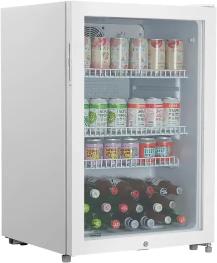 METRO Professional Mini-Kühlschrank GPC1088, 88 L, 1.052 kWh/24h, 3 Edelstahl-Drahtböden, schwarz(White/118 L)