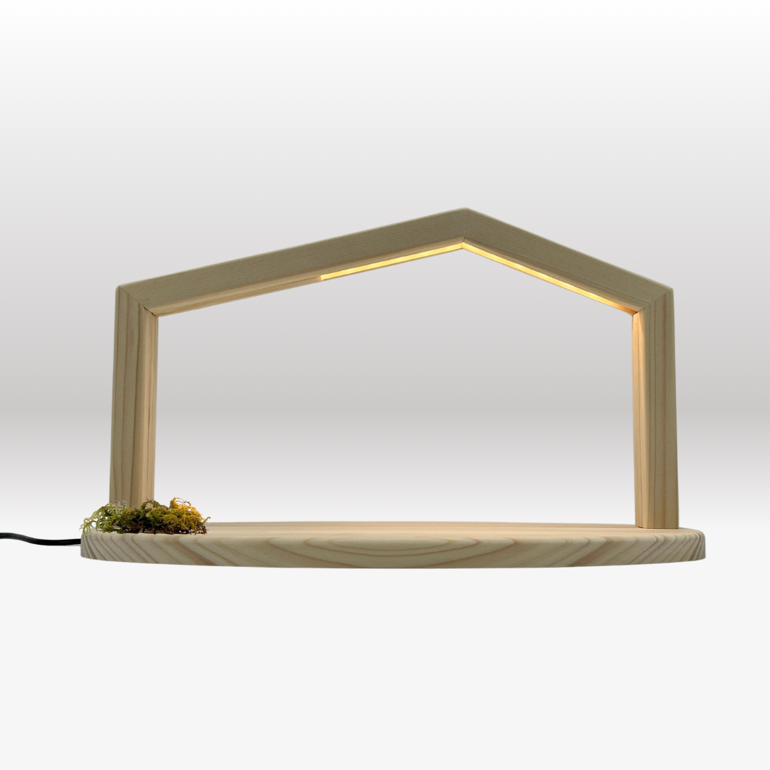 Adventskalender: 8er Set von Akantus natur mit Krippenhaus "Akantus Design Original" Fichte I AN-0-1 + KN-2