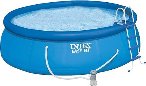 Intex Easy Set Aufstellpool Set Ø 4,57 x 1,22 m – Freistehender Rundpool für Garten