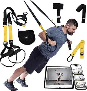 TRX All-in-One Home Gym System – Komplettes Suspension Trainer Set für Krafttraining, HIIT und Ganzkörper-Workouts mit Innen- und Außenbefestigung