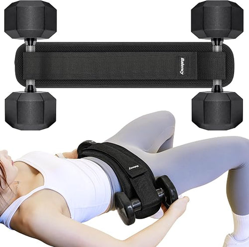 Hip Thrust Gürtel – Hochbelastbarer Booty Belt für Kurzhanteln, Kettlebells & Gewichtsscheiben mit rutschfestem Polster für Gym & Home Workout