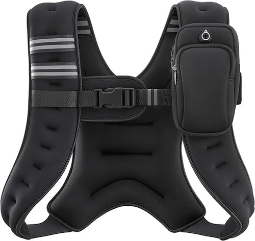 ZELUS Gewichtsweste – 6 lb bis 30 lb verstellbare Weighted Vest mit Reflektorstreifen für Laufen, Krafttraining, Fitness & Muskelaufbau