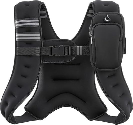 ZELUS Gewichtsweste – 6 lb bis 30 lb verstellbare Weighted Vest mit Reflektorstreifen für Laufen, Krafttraining, Fitness & Muskelaufbau