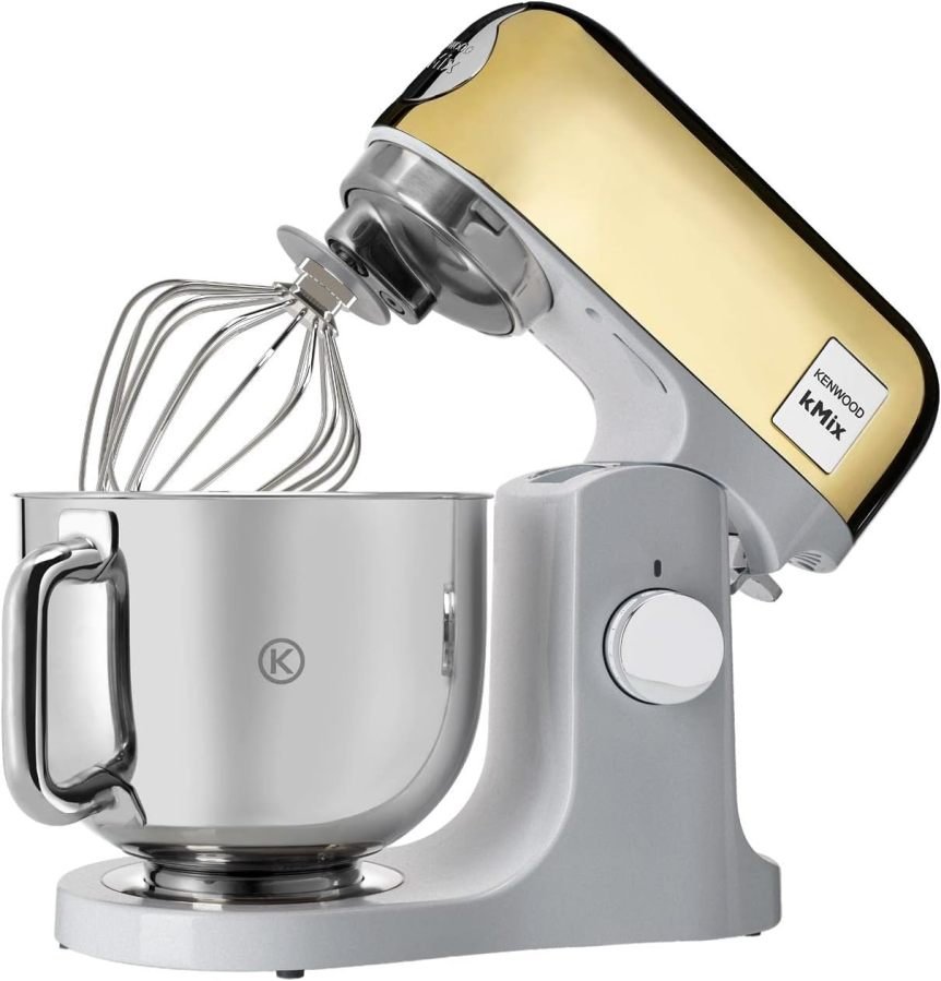 Kenwood kMix KMX750RD Küchenmaschine, 5 l Edelstahl Schüssel, Safe-Use-Sicherheitssystem, Metallgehuse, 1000 Watt, inkl. 3-Teiligem Patisserie-Set und Spritzschutz, Rot 1