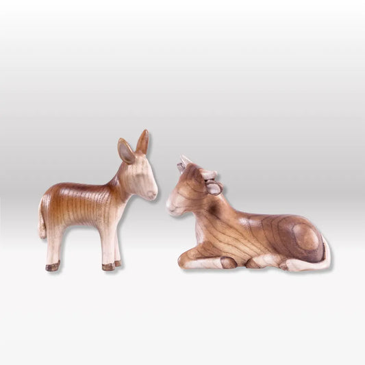 Ochs und Esel (2 Figuren) von Akantus bemalt I AB-2