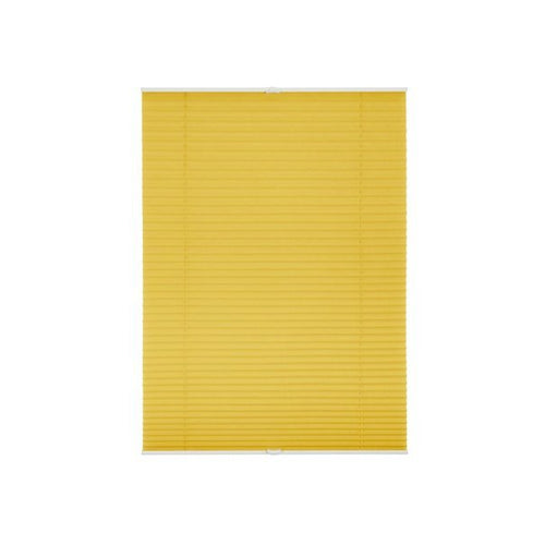 Lichtblick Klemmfix Plissee, stufenloses Einstellen, blickdicht, Montage ohne Bohren, 130 cm, 100 cm, Gelb – B-Ware neuwertig