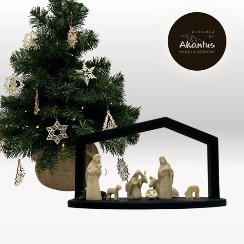 Adventskalender Nr. 2: von Akantus natur mit Stall "Akantus Design" grau