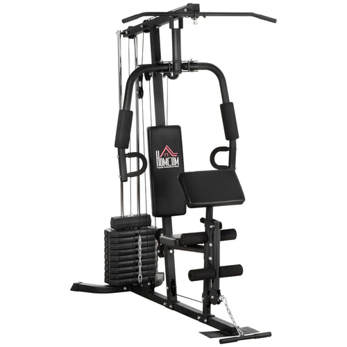 HOMCOM Kraftstation Fitnessstation Latzug Butterfly verstellbar