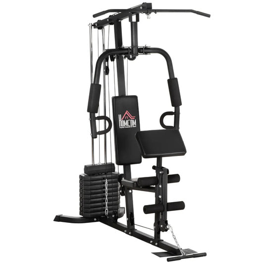HOMCOM Kraftstation Fitnessstation Latzug Butterfly verstellbar