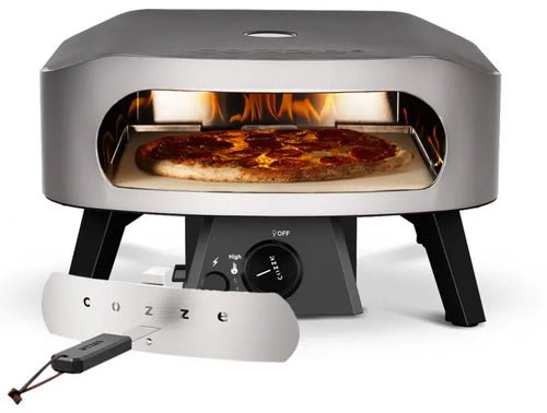COZZE Gas-Pizzaofen CLASSIC 34 cm (13″) – Kompakter Outdoor-Pizzaofen inkl. Hitzeschild für knusprige Ergebnisse