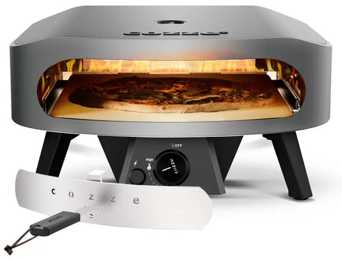 COZZE Gas-Pizzaofen CLASSIC 42,5 cm (17″) – Leistungsstarker Outdoor-Pizzaofen inkl. Hitzeschild für knusprige Ergebnisse