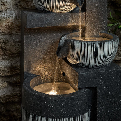 Darnbrook 116cm LED Gartenbrunnen Kaskade