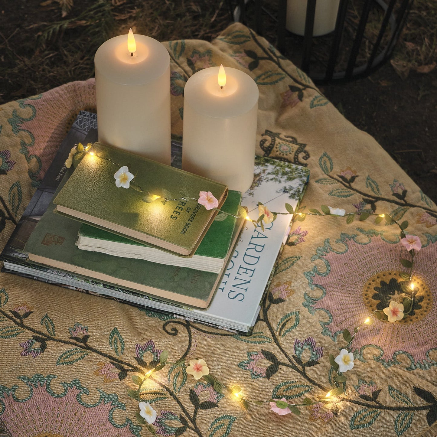 Mikro LED-Lichterkette mit Feldblumen
