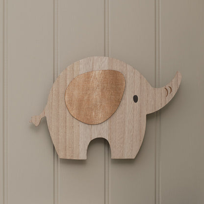 Ernie der Elefant-Wandlampe fürs Kinderzimmer mit Fernbedienung & Timer