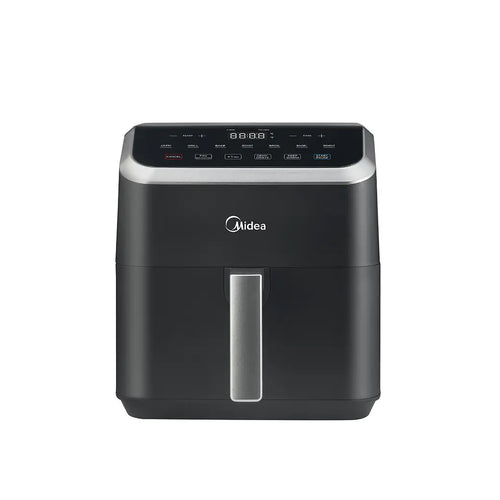 Midea HeatXpress™ 5,5 QT 9-in-1 Airfryer Ofen – Kompakte Heißluftfritteuse mit 9 Funktionen, schnelles und fettarmes Kochen, Schwarz