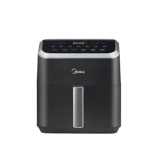 Midea HeatXpress™ 5,5 QT 9-in-1 Airfryer Ofen – Kompakte Heißluftfritteuse mit 9 Funktionen, schnelles und fettarmes Kochen, Schwarz