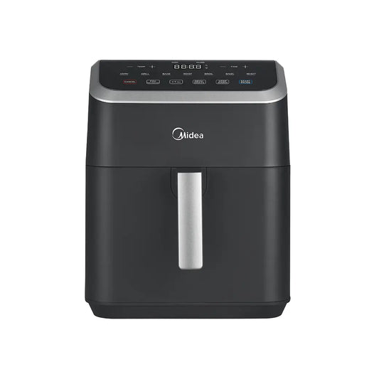 Midea HeatXpress™ 7,8 QT 8-in-1 Airfryer Ofen – Multifunktionale Heißluftfritteuse mit schnellem Garprozess, großes Fassungsvermögen, Schwarz