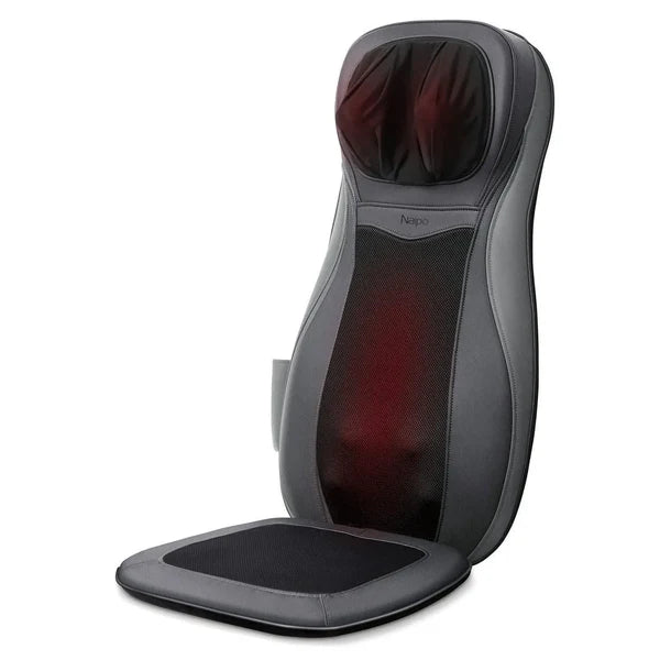 NAIPO Shiatsu Massagekissen – Elektrisches Rückenmassagegerät mit Wärmefunktion, Knetmassage, 3D-Rollmassage und Vibration