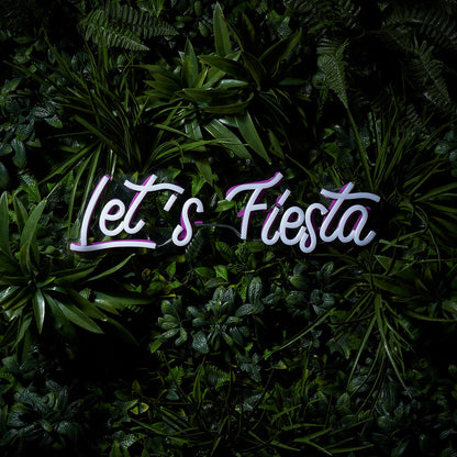 LED Neon Schriftzug Let's Fiesta