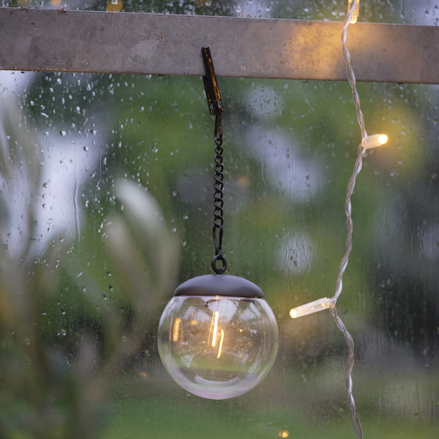 3er Set Solar-Hängelaternenkugeln mit Filament-LED
