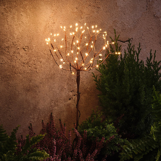 Solar Gartenstecker "Feuerwerk" mit warmweißen LEDs
