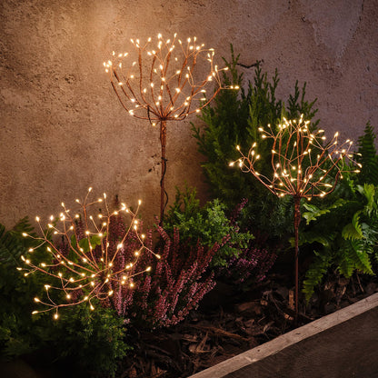 Solar Gartenstecker "Feuerwerk" mit warmweißen LEDs